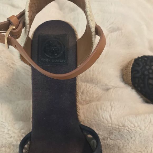 SOLD TORY BURCH navy blue Espadrilles shoes 9 - Picture 2 of 10